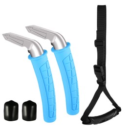 VZZNN 2 Pack Car Door Handle for Elderly Car Handle Assist Portable Vehicle Support Handle for Easy Sit to Stand Assistance Car Door Latch Handle for Seniors and Handicapped (Blue with Nylon Handle)
