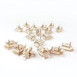 (Hottracks) DIY Wooden Model Assembly Kit: Battle of Hansan and Crane Wing Formation CM999 / (핫트랙스)DIY 나무 모형 조립 키트 한산대첩과 학익진 CM999