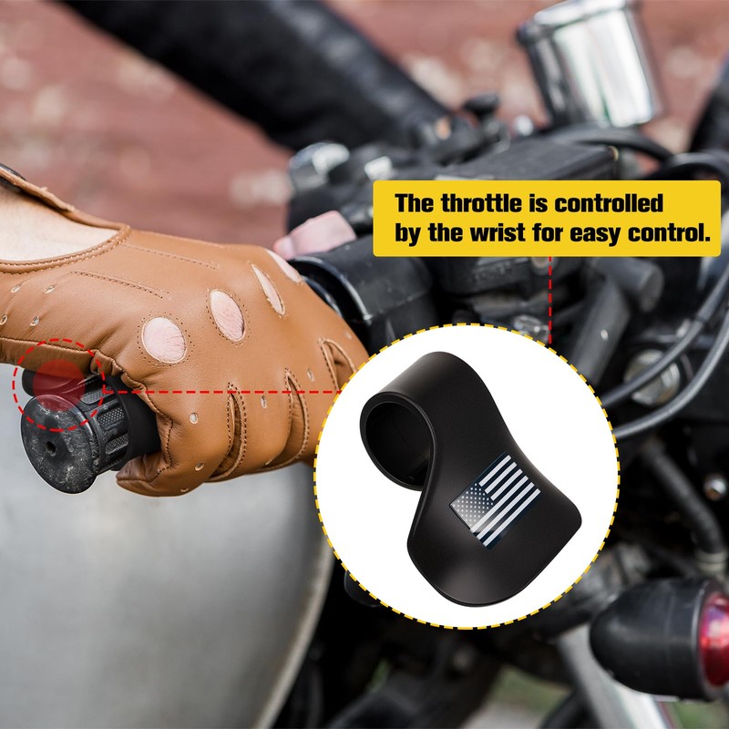 BBTO 2 Pcs Motorcycle Cruise Assist Cruise Control Grip American