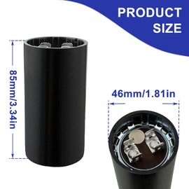 BOJACK 400-480 uf/MFD 165 VAC 50/60 Hz Universal Round Motor Start Capacitor CD60 Replacement for AC Motor Operation