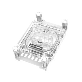 Barrow LTYK3A-04 V2 CPU Water Block for AMD Ryzen 3 5 7 9 Socket AM5 AM4 AM3 AM3+ Waterblock with LRC 2.0 5v 3Pin aRGB LED and Adapter (White)