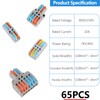 DIANN Lever Wire Connectors Kit 65pcs Compact Splicing Wire Connectors