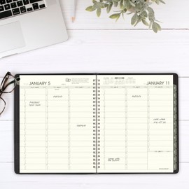 AT-A-GLANCE 2026 Appointment Book Planner, Weekly & Monthly, 7" x 8-3/4", Medium, Quarter-Hourly, Recycled, Black (70951G0526)