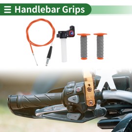 REPAIROCK 7/8" 22mm 15/16" 24mm Motorcycle Hand Grips Cover Kit Non Slip Rubber Handlebar Grips for Motorcycle Scooter Bicycle ATV Orange