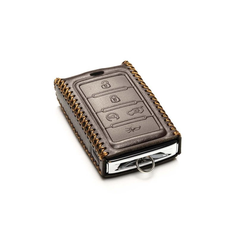 Vitodeco Genuine Leather Smart Key Fob Case Compatible with Jeep