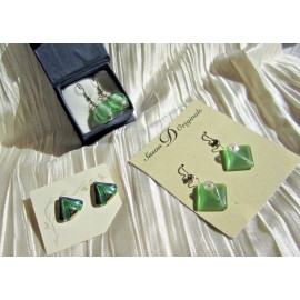 Lot Of 3 Pairs Of Pierced Earrings French Hook Post Dangle Homemade Fashionable