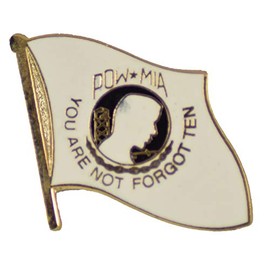 POW/MIA FLAG - WHITE LAPEL PIN OR HAT PIN - Size 1" - VETERAN OWNED BUSINESS