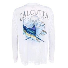 Calcutta Men’s Performance Fishing Shirt, Blue, Large