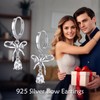 Bow Earrings 925 Sterling Silver Bow Hoop Earrings Bowknot Jewellery