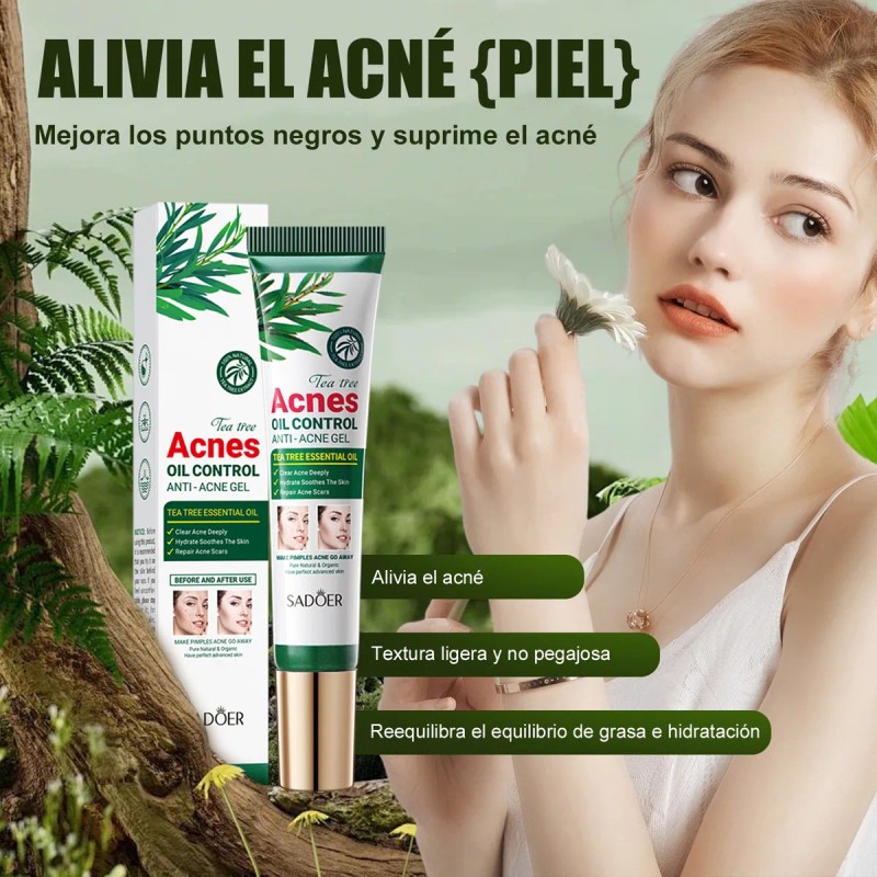 Gel Anti-acné Con Aceite Esencial Árbol De Té Eliminar Acné