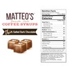 Matteo's Salted Dark Chocolate Syrup for Coffee, Lattes, Cappuccinos &