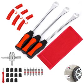 Intckwan Tire Lever, 11.5 Inch Bicycle Tire Lever, High Strength Steel Tire Lever, Tire Mounting Tool with 3 Rim Protectors, For Motorcycle, Bicycle, Cart, Scooter