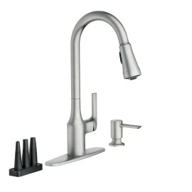Moen Milton Single-Handle Pull Down Sprayer Kitchen Faucet with Reflex & Power Clean