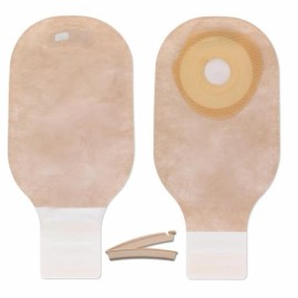 Premier One-Piece Drainable Beige Filtered Colostomy Pouch, 12 Inch Length, 1