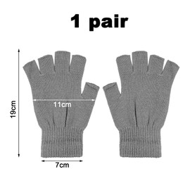 ZJCANGLIU Fingerless Gloves Men, Gloves Women's Fingerless, Gloves Without Fingers, Gloves Without Fingertips, Fingerless Gloves, Finger Gloves Men and Women, lightgrey