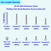 HVAZI #4-40 UNC Stainless Steel Phillips Flat Head Machine Screws