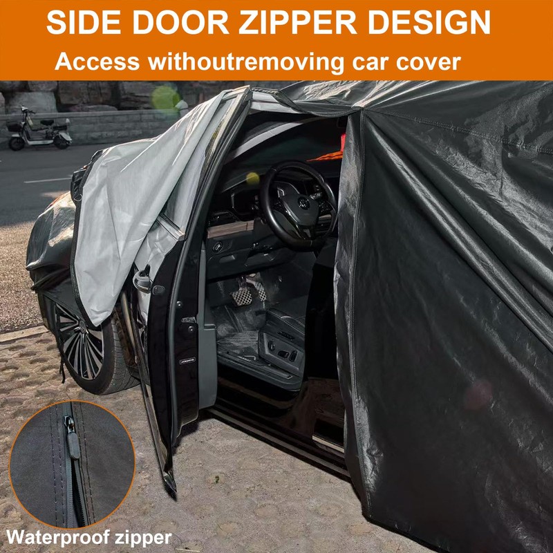 Dototow 8-Layer All Weather Waterproof Car Cover Custom Fit for
