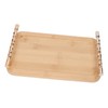Bamboo Serving Tray with 2 Handle Eco Friendly Multipurpose Rectangular