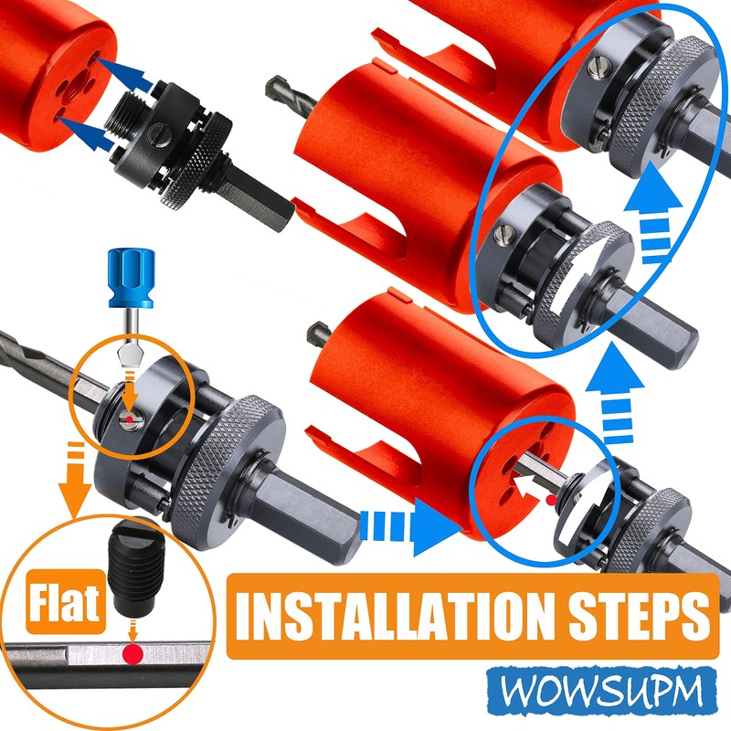 WOWSUPM 5” Carbide Tipped Deep Hole Saw Cutter 2.36” Depth