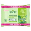 Simple Cleansing Face Wipes Biodegradable 50pc