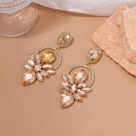 FFWTPY Women's Earrings Floral Geometric Earrings Drop Style Suitable for Dinner Parties and Everyday Wear Suitable for Women