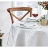 Newbridge Metallic Snowflake Christmas No-Iron Soil Resistant Fabric Holiday Tablecloths