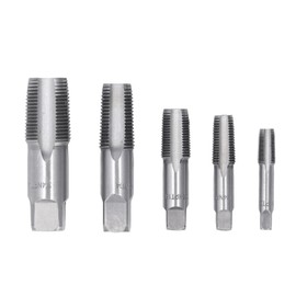 5 Sizes NPT Pipe Tap Set, Carbon Steel Hand Tap Set, 5 Sizes 3/4", 1/2", 3/8", 1/4", 1/8", NPT Tap for -G