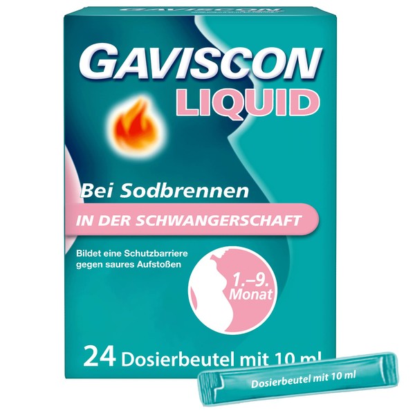 GAVISCON Liquid for Heartburn in Pregnancy 24 x 10 ml Dosing Bag