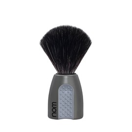 nom - Shaving brush - ERIK series - synthetic fibre black fibre - grey plastic.