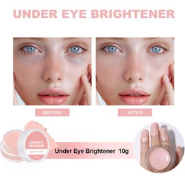 Under Eye Brightener, Pink Concealer, Long-lasting Under Eye Concealer without Residue, Deeply Moisturizing Under Eye Colour Corrector for Dark Circles