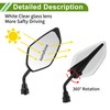 HOPESPANNER Universal Motorcycle Rear View Mirrors Adjustable Bar End Side
