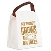 CafePress My Money Grows On Trees Tree Work Canvas Lunch