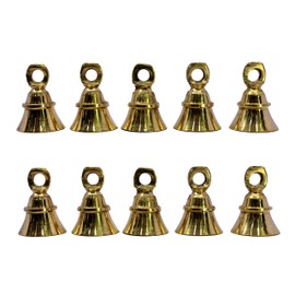 eSplanade Brass Pooja Mandir Decorative Bells | Pack of 10 | 2" Inches - Golden