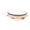 KICHOUSE Hand Drum Wooden Tambourine for Educational Musical Instrument for