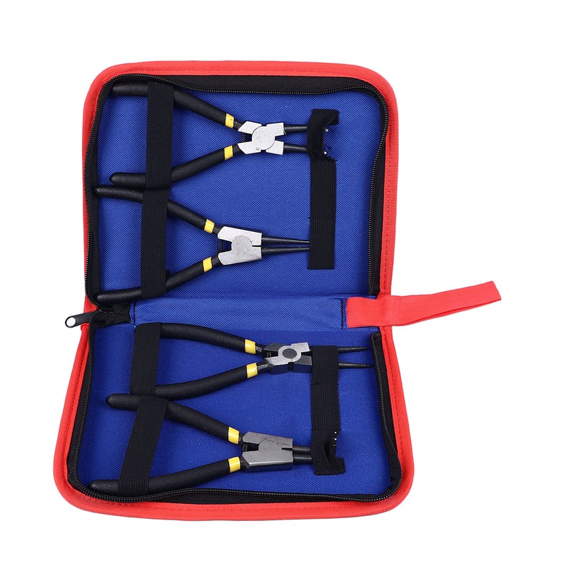 4Pcs Snap Ring Pliers Set Steel Circlip Pliers Kit with