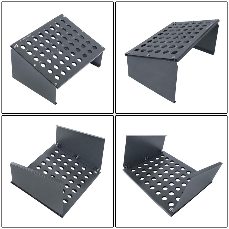 findmall 48-Slot R8 Collet Rack Holds 48 R8 Collets, Arbors,