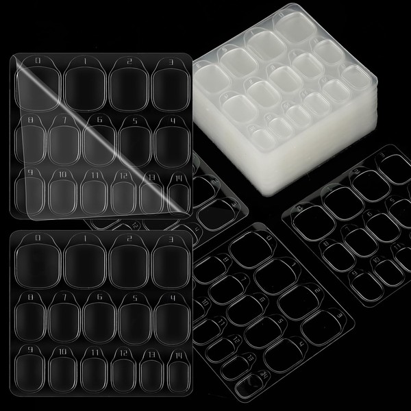 Kifmurase 900 Pcs Press on Nail Adhesive Tabs, 15 Sizes