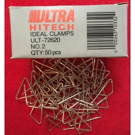 Ultra Hitech,Ideal Butterfly Paper Clamps, Steel Wire,No.2,1Box 50 Pcs, Vintage