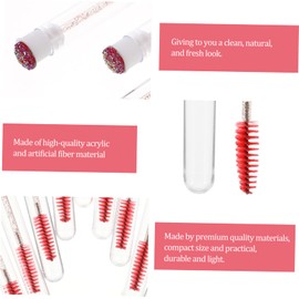 DOITOOL 30pcs Eyelash Applicator Makeup Tool Ergonomic Design Transparent Tube Portable Eyelash Brush for Women and Girls for Polishing and Smoothing