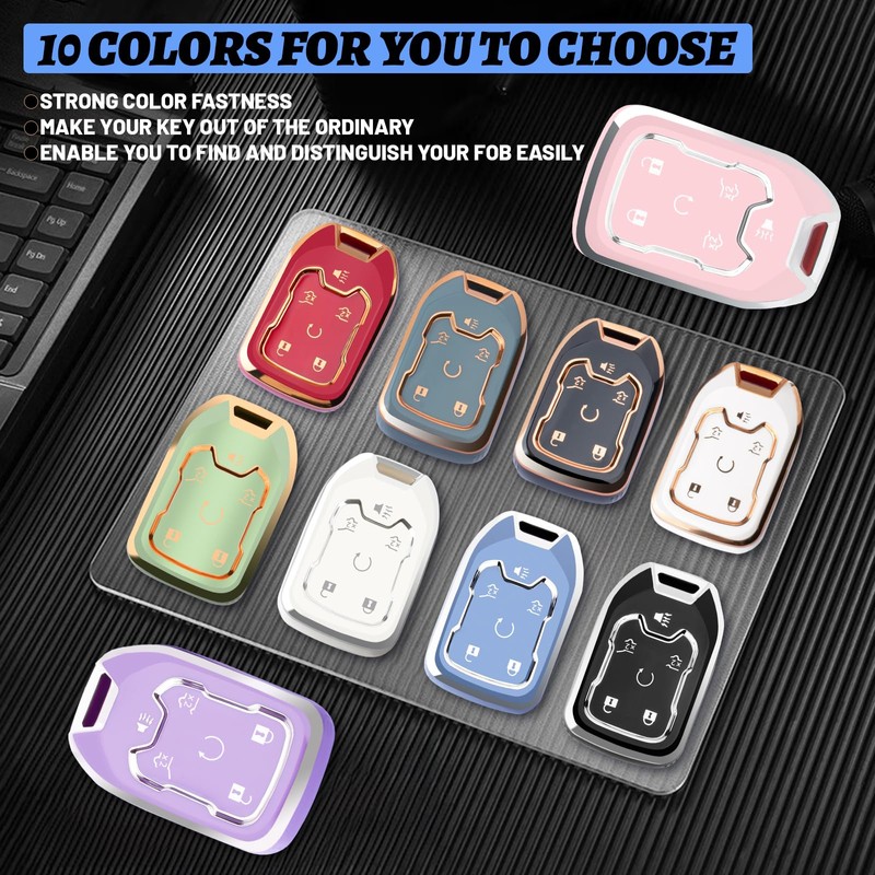 XIYANG TRADE for GMC Key Fob Cover with Keychain, Key