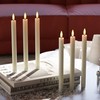 Flameless Taper Candles Battery Operated, Ivory LED Candles with Flickering