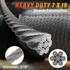 CELYND Stainless Steel Cable for Railing - 25FT 3/16" T316