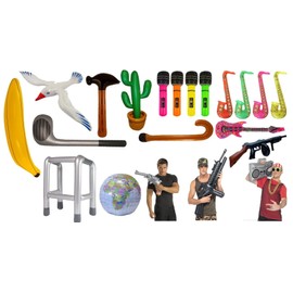 HENBRANDT X99 074 Inflatable Tommy Gun 80cm, Black