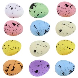 SEWACC Pack of 100 Foam Easter Eggs for Crafts, Artificial Easter Eggs, Speckled Eggs, Decorative Pastel Easter Eggs, Easter Party Gift for DIY Easter Wreath, Bowl Basket Filler