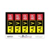 Aviator (AV8R) Aviation Sticker, Taxiway Sign, 5 Pack, 3" x