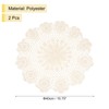 sourcing map 2Pcs Handmade Crochet Placemats, 16inch Round Retro Table