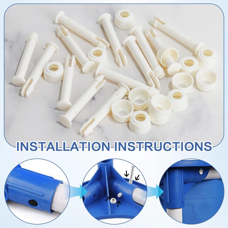 ZDNT 24 Pieces Frame Pool Joint Pins Pool Replacement Spare