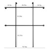 Smlttel Industrial Pipe Clothing Rack Wall Mount, Black Pipe Clothes