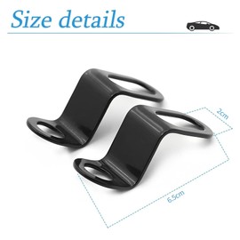 2Pcs Motorcycle Turn Signal Light Brackets, Motorbike Rear Indicator Relocation Holder, Motorcycle Signal Lamp Shock Mounting Brackets, Motorbikes Turn Indicator Light Holders(Black/6.2cm)