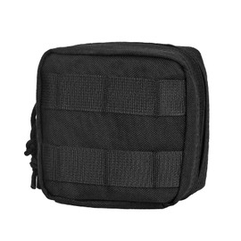Tactical EDC Pouch Micro Molle Utility Pouch Mini Knife Compass Flashlight Card Storage Bag Wallet Waist Pack Belt Outdoor Hiking Camping Hunting (Black)